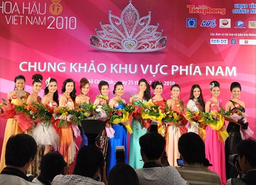 15 người đẹp phía Nam lọt vào chung kết Hoa hậu Việt Nam 2010